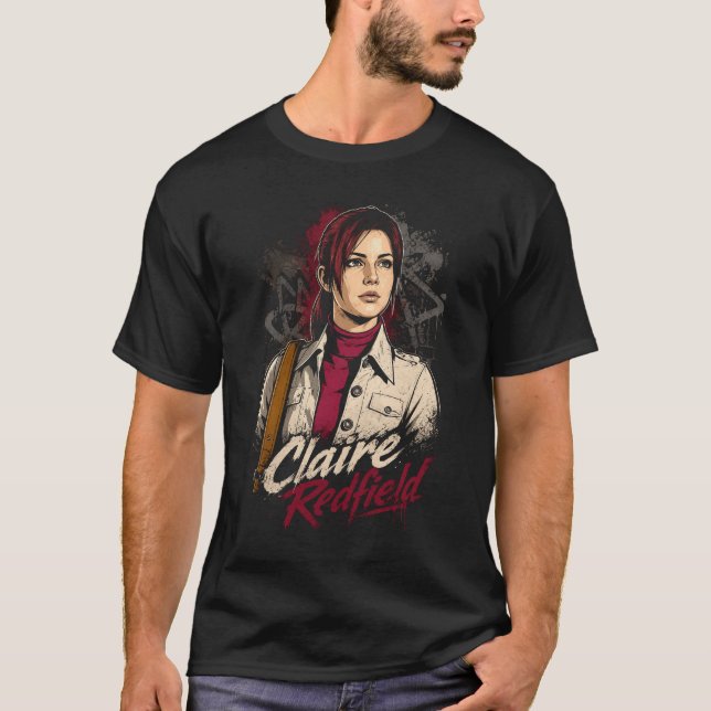 Claire Horror Redfield Art 09 | T-Shirt Basic Dark (Devant)
