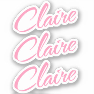 Claire Nom décoratif en rose x3 Sticker