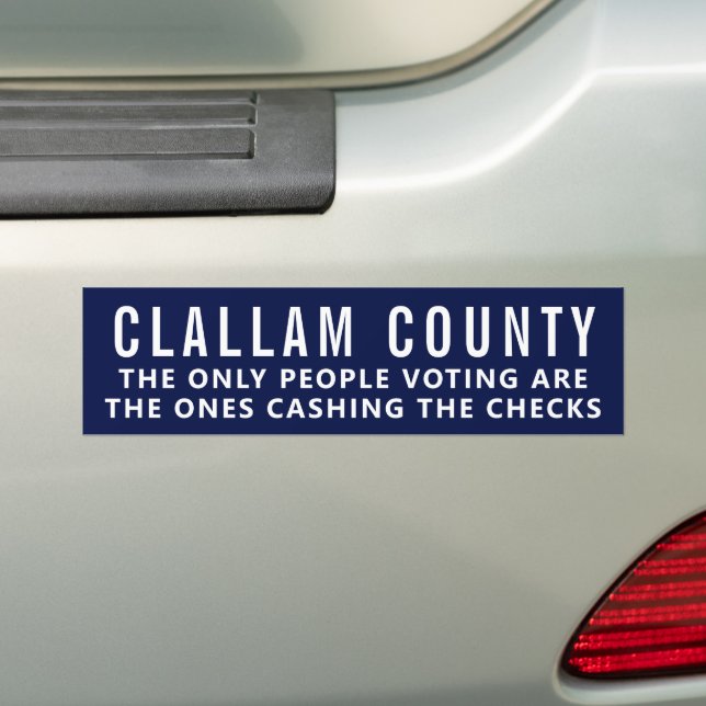 Clallam County Voting Humor Bumper Sticker (En voiture)