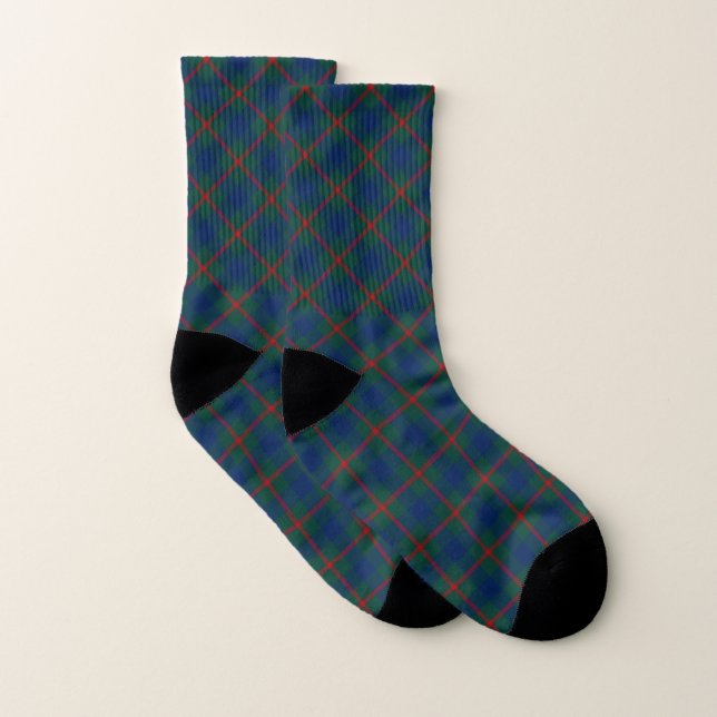 Clan Agnew Tartan Green and Blue Plaid (Paire)