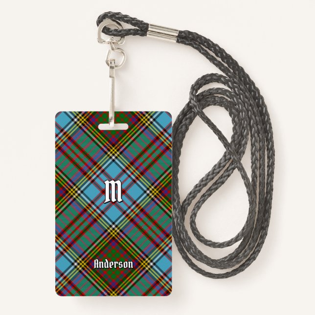 Clan Anderson Badge Tartan (Devant avec lanière)