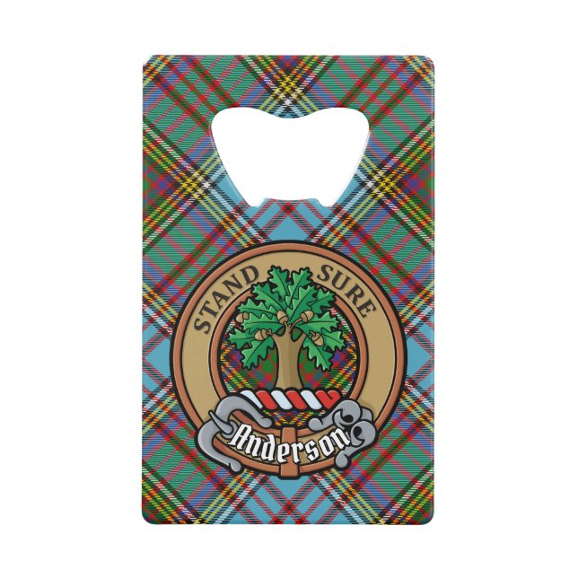 Clan Anderson Crest sur Tartan (Devant)
