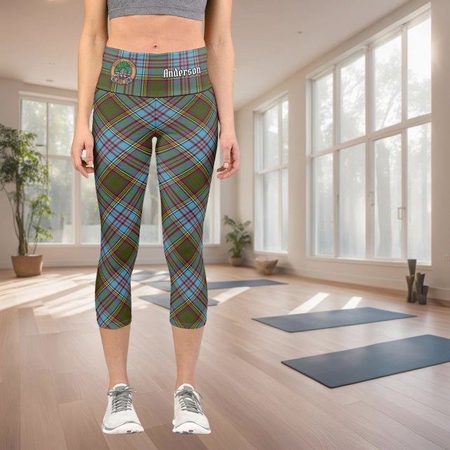 Clan Anderson Tartan Capri Leggings (Créateur téléchargé)