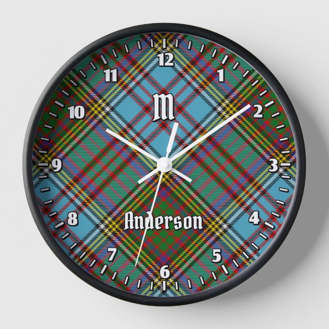 Clan Anderson Tartan Grande horloge (Recto)