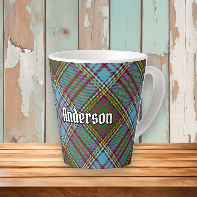 Clan Anderson Tartan Latte Mug (Créateur téléchargé)