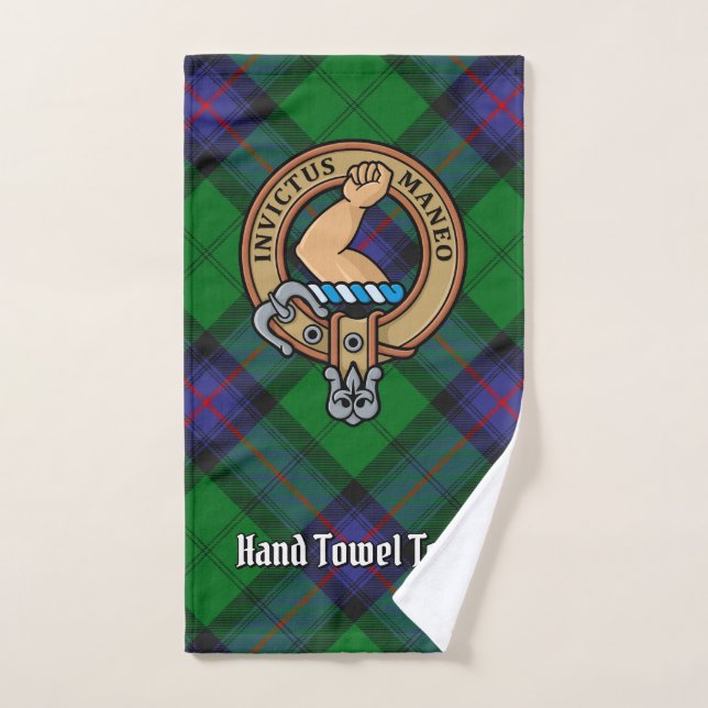 Clan Armstrong Crest sur Tartan (Serviette à main)