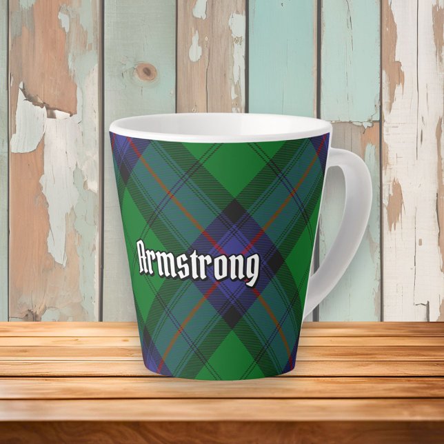 Clan Armstrong Tartan Latte Mug (Créateur téléchargé)
