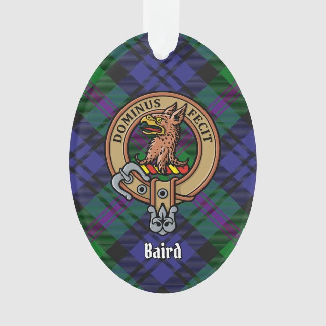 Clan Baird Crest sur Tartan (devant)