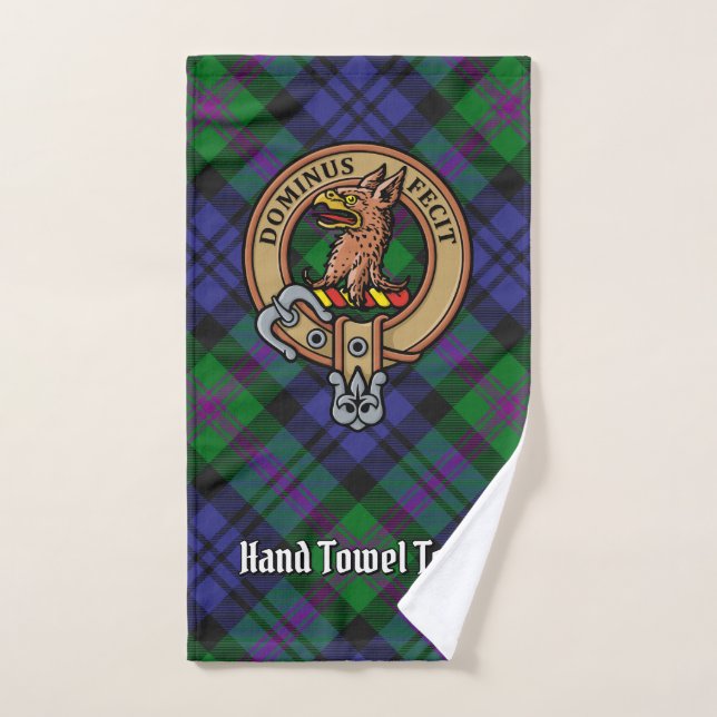 Clan Baird Crest sur Tartan (Serviette à main)
