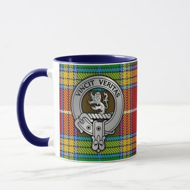 Clan Baxter Crest & Tartan Mug (Gauche)