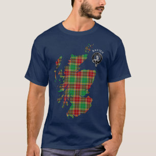 Clan Baxter Tartan Carte et T-shirt Crest