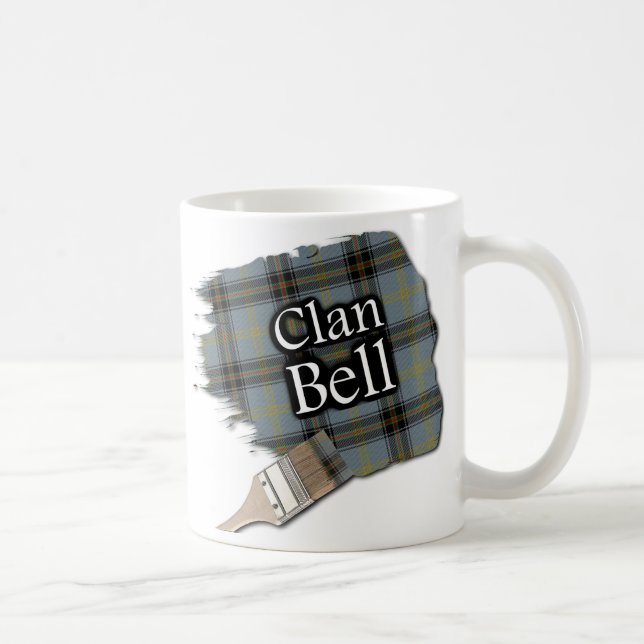 Clan Bell Tartan Paint Brush Cup Mug (Droite)