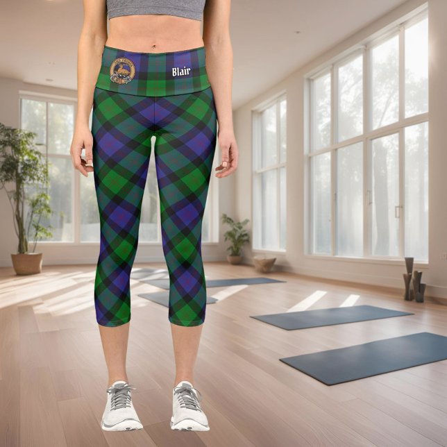 Clan Blair Tartan Capri Leggings (Créateur téléchargé)