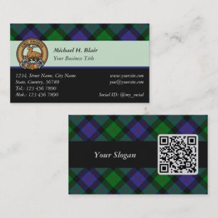 Clan Blair Tartan Carte de visite