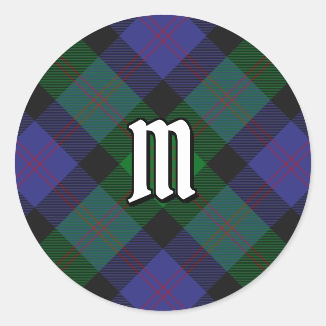 Clan Blair Tartan Classic Round Sticker (Devant)