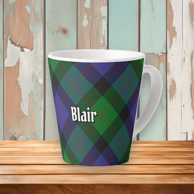 Clan Blair Tartan Latte Mug (Créateur téléchargé)
