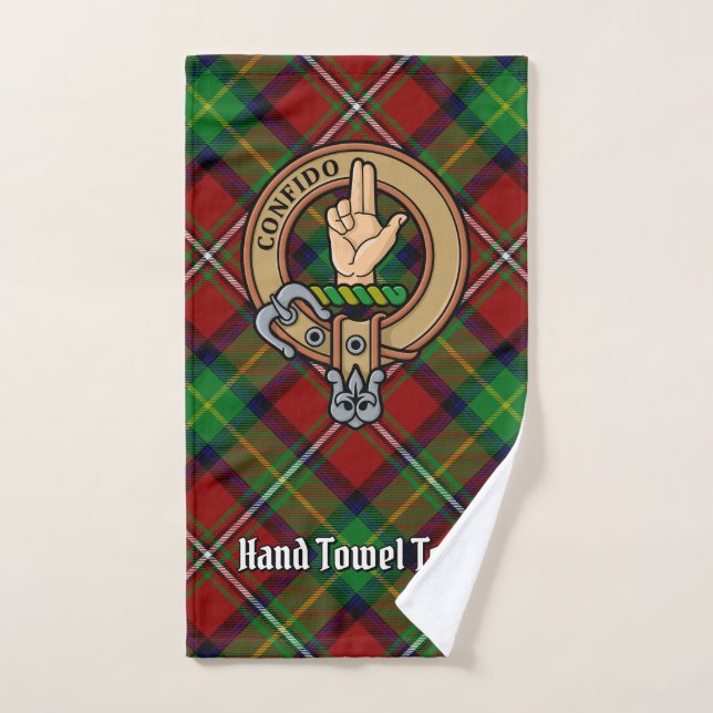 Clan Boyd Crest sur Tartan (Serviette à main)