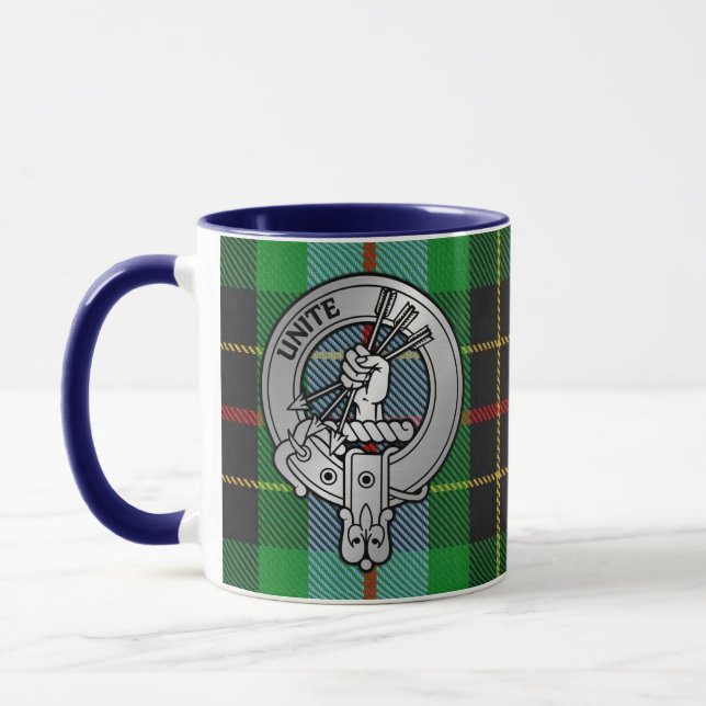 Clan Brodie Crest & Hunting Tartan Mug (Gauche)