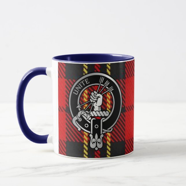 Clan Brodie Crest & Tartan Mug (Gauche)