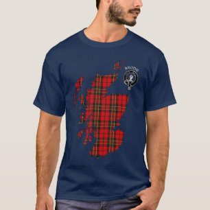 Clan Brodie Tartan Carte et T-shirt Crest