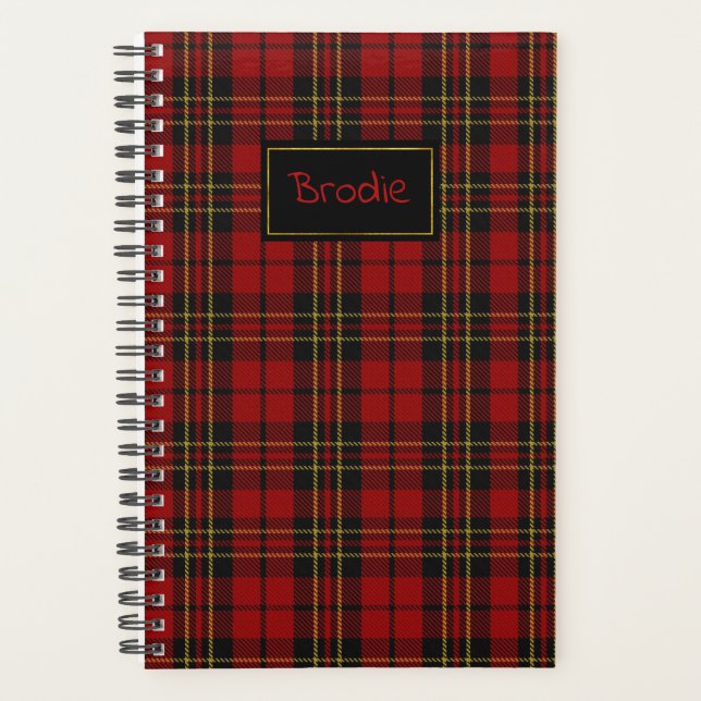 Clan Brodie Tartan Plaid Planner (Devant)