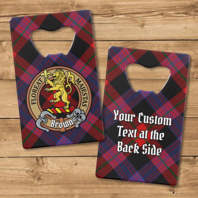 Clan Brown Crest sur Tartan (Créateur téléchargé)