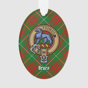 Clan Bruce Crest sur la chasse Tartan