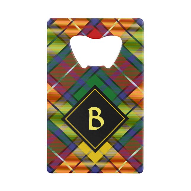 Clan Buchanan Crest sur Tartan (Devant)