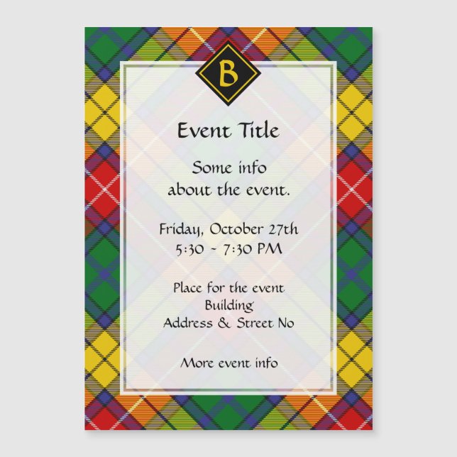 Clan Buchanan Tartan (Devant)