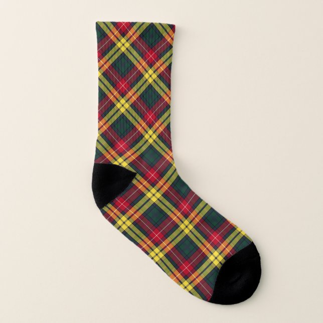 Clan Buchanan Tartan Rouge, jaune et vert Plaid (Gauche intérieur)