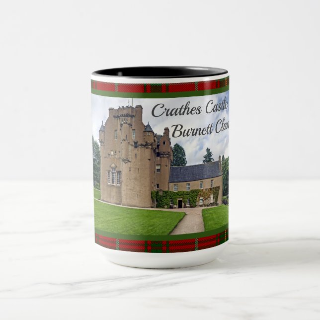 Clan Burnett Crathes Castle Tartan Photo Mug (Centre)