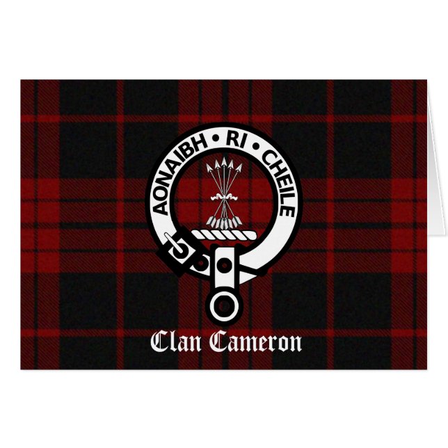 Clan Cameron Crest & Tartan (Devant horizontal)