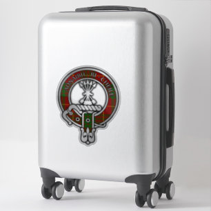 Clan Cameron Tartan Crest Sticker