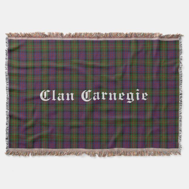 Clan Carnegie Tartan Lance La Couverture (Devant)