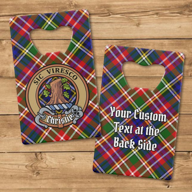 Clan Christie Crest over Tartan (Créateur téléchargé)
