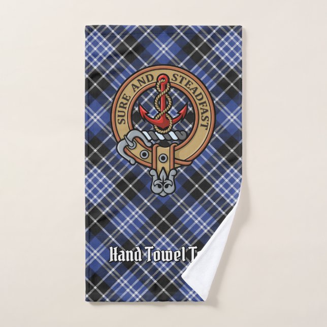 Clan Clark Crest sur Tartan (Serviette à main)