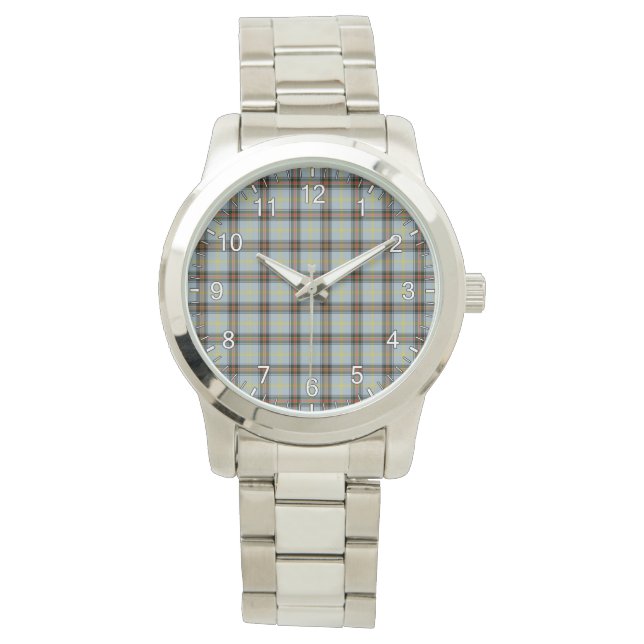 Clan classique intemporel Bell Tartan Plaid Montre (devant)