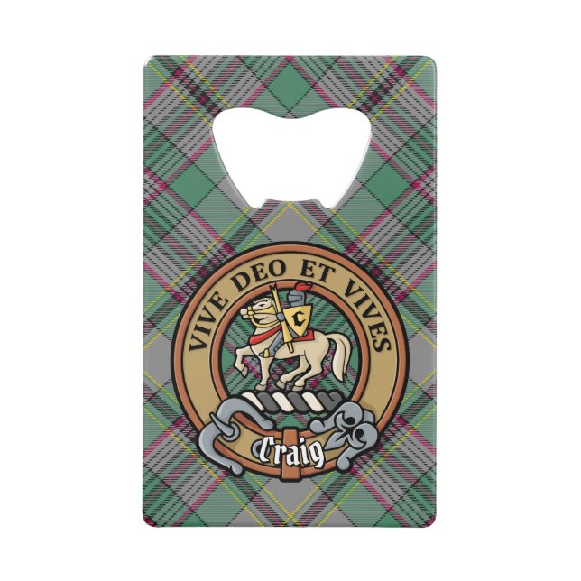 Clan Craig Crest sur Tartan (Devant)