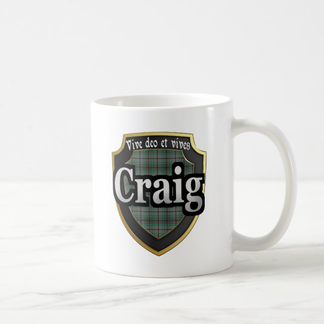 Clan Craig Scottish Dynasty Tartan Mugs Cups (Droite)