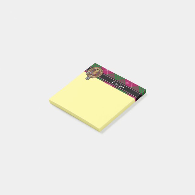 Clan Crawford Crest Post-it Notes (Incliné)