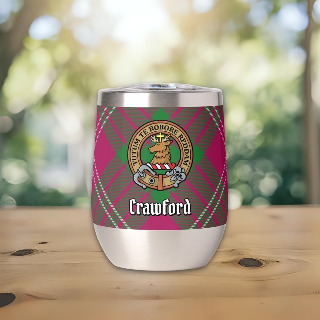 Clan Crawford Crest sur Tartan (Créateur téléchargé)