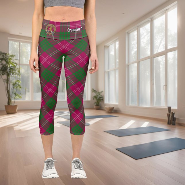Clan Crawford Tartan Capri Leggings (Créateur téléchargé)