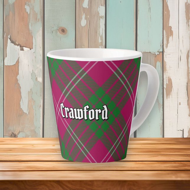 Clan Crawford Tartan Latte Mug (Créateur téléchargé)