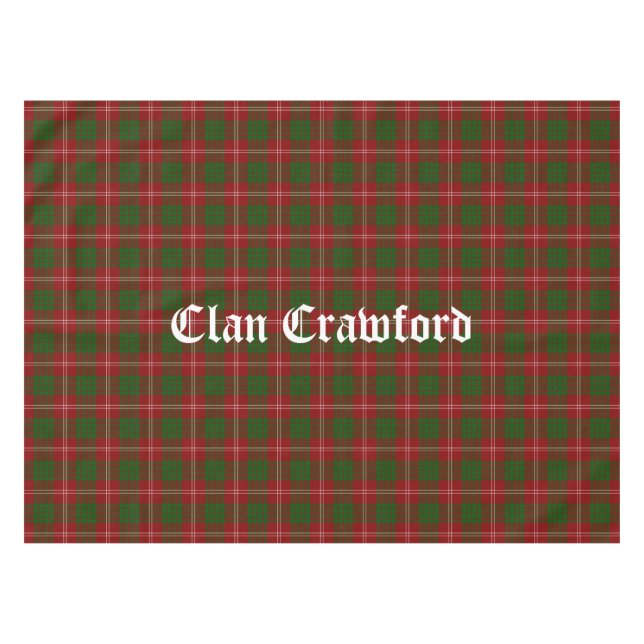 Clan Crawford Tartan Nappe (Devant (Horizontal))