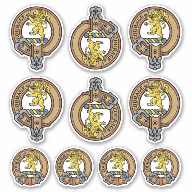 Clan Cumming Crest Sticker Set (Devant)