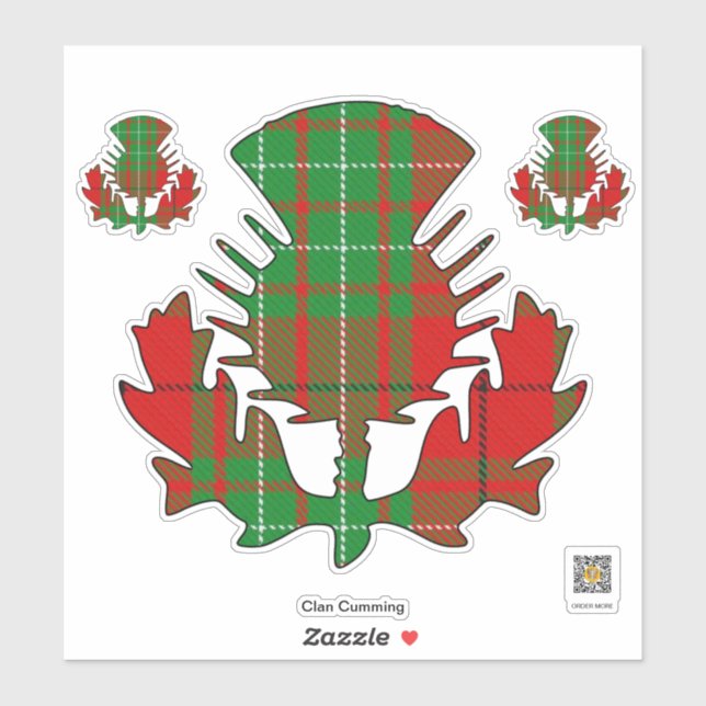 Clan Cumming Sticker de chardon (Feuille)