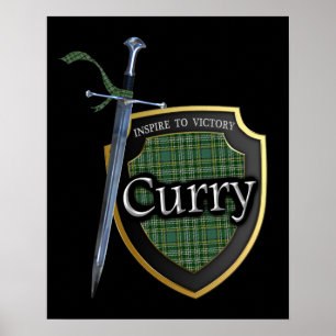 Clan Currie Curry Scottish Tartan Poster