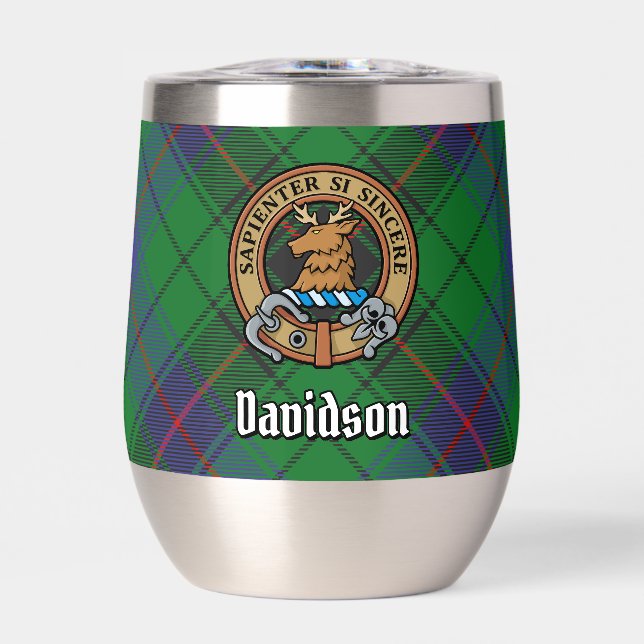 Clan Davidson Crest sur Tartan (Avant)