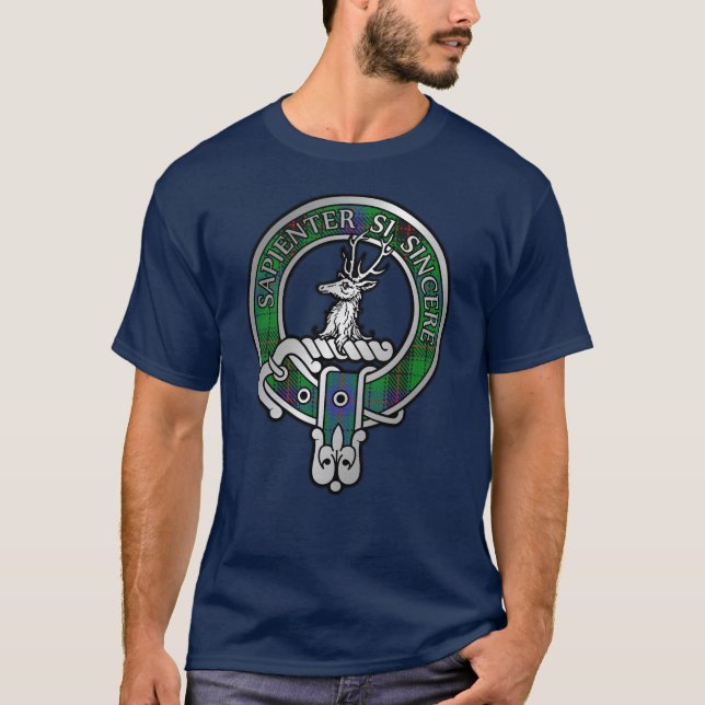Clan Davidson Crest & Tartan T-Shirt (Devant)