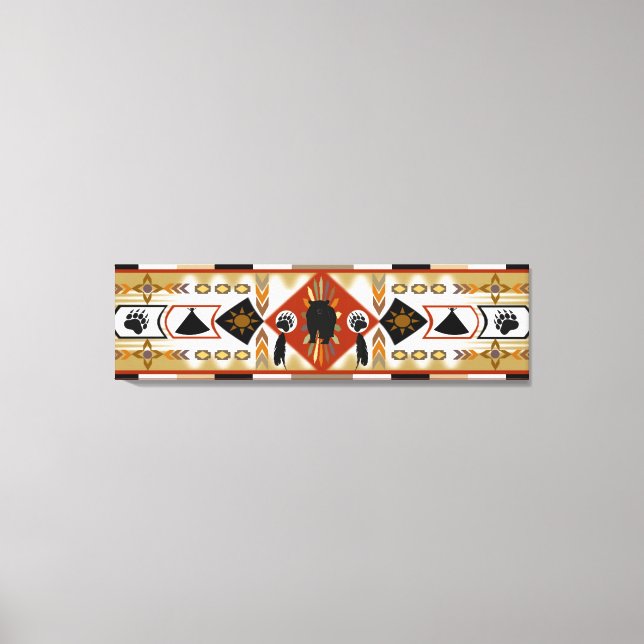Clan d'ours amérindien en toile étirée (Recto)